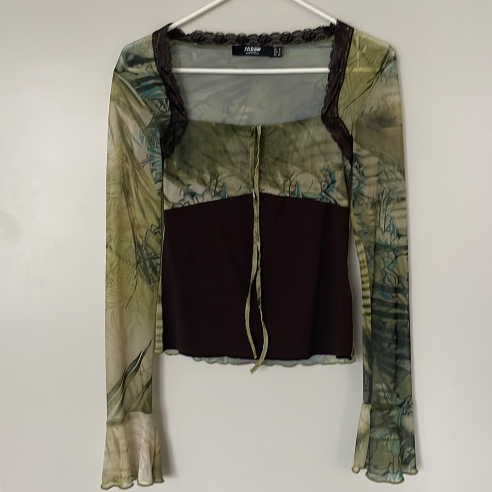 Jaded london micromesh blouse